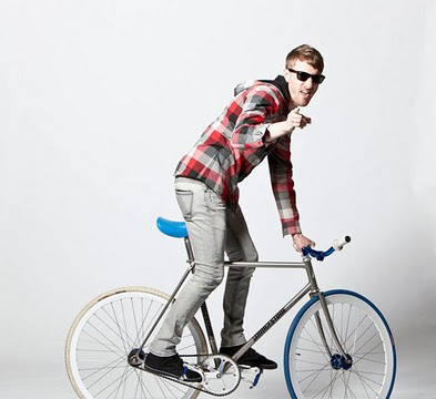 hipster on fixed gear